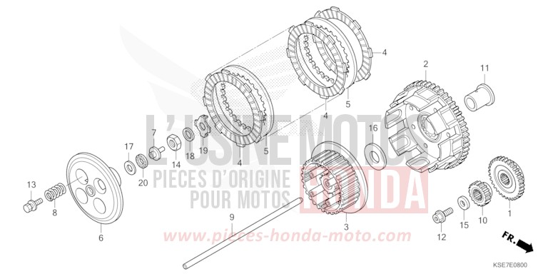 EMBRAYAGE de CRF150R "Grandes Roues" EXTREME RED (R292) 2022